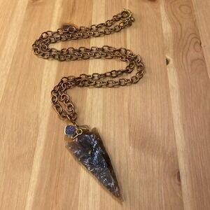 Catherine Page Handmade arrowhead handcrafted necklace 18" designer jewelry